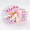 Mini Cherry Blossom Folding Favor Hand Fans - 12 Pc. Image 1