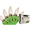 Mini Christmas Light Set - Clear - 14ft Apple Green Wire - 50ct Image 1