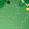 Mini Christmas Light Set - Clear with Green Tip - 10' White Wire - 50ct Image 2