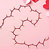 Mini Christmas Light Set- Clear with Red Tips - 10' Red Wire - 50ct Image 3