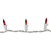 Mini Christmas Light Set - Red - 10' White Wire - 50ct Image 3
