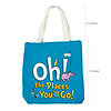 Mini Dr. Seuss&#8482; Oh, the Places You&#8217;ll Go Canvas Tote Bags - 12 Pc. Image 1