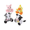 Mini Easter Stuffed Farm Animals with Pastel Bow - 12 Pc. Image 1
