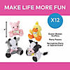 Mini Easter Stuffed Farm Animals with Pastel Bow - 12 Pc. Image 1