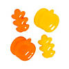 Mini Fall Sticky Leaves &amp; Pumpkins - 24 Pc. Image 1