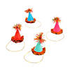 Mini Fiesta Floral Bright Cone Party Hats - 8 Pc. Image 1