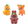 Mini Flocked Cute Fruit Animals &amp;#8211; 24 Pc. Image 1