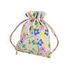 Mini Floral Print Burlap Drawstring Bags &amp;#8211; 12 Pc. Image 1