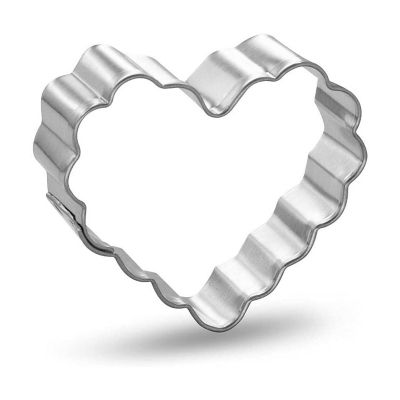 Mini Fluted Heart 1.5 inch Cookie Cutters Image 1