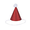 Mini Glitter Santa Party Cone Hats - 12 Pc. Image 1