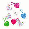 Mini Heart Lotsa Pops Keychain Valentine Exchanges with Card for 12 Image 1