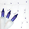 Mini Icicle Christmas Lights - Blue - 2.5' White Wire - 50ct Image 1