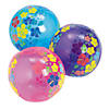 Mini Inflatable 5" Hibiscus Beach Balls - 12 Pc. Image 1