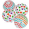 Mini Inflatable 5&quot; Polka Dot Beach Balls - 12 Pc. Image 1
