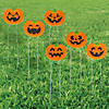 Mini Jack-O&amp;#8217;-Lantern Yard Signs - 24 Pc. Image 1