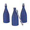 Mini Navy Blue Glitter Bubble Bottles - 12 Pc. Image 1