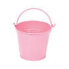 Mini Pink Favor Pails - 12 Pc. Image 1