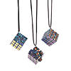 Mini Puzzle Cube Necklaces - 12 Pc. Image 1
