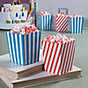 Mini Red &amp; White Striped Popcorn Boxes - 24 Pc. Image 1
