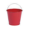 Mini Red Favor Pails - 12 Pc. Image 1