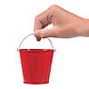 Mini Red Favor Pails - 12 Pc. Image 2