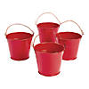 Mini Red Favor Pails - 12 Pc. Image 3