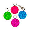 Mini Round Lotsa Pops Popping Toy Keychains - 12 Pc. Image 1