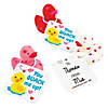Mini Rubber Ducks with Hearts Valentine Exchanges with Card for 24 Image 1