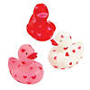 Mini Rubber Ducks with Hearts Valentine Exchanges with Card for 24 Image 1