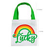 Mini Saint Patrick&#8217;s Day Rainbow Tote Bags - 12 Pc. Image 1