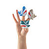 Mini Shark Finger Puppet Valentine Exchanges with Card for 12 Image 1