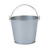 Mini Silvertone Favor Pails - 12 Pc. Image 1