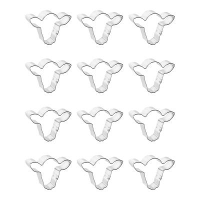 Mini Steer Head Cow Face 2 inch Cookie Cutters Image 1
