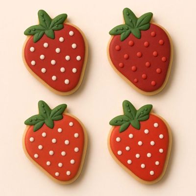 Mini Strawberry 1.5 inch Cookie Cutters Image 2