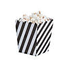 Mini Striped Black & White Popcorn Boxes - 24 Pc. Image 1