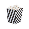 Mini Striped Black &amp; White Popcorn Boxes - 24 Pc. Image 1