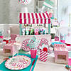 Mini Striped Candy Pink & White Popcorn Boxes - 24 Pc. Image 1