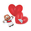 Mini Stuffed Jesus with Heart Containers Valentine Exchanges for 12 Image 1
