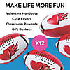 Mini Valentine Footballs - 12 Pc. Image 1