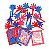 Mini Valentine Hand Clapper Fun Favors with Cards for 18 Image 2