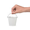 Mini White Favor Pails - 12 Pc. Image 1