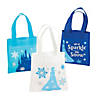 Mini Winter Princess Tote Bags - 12 Pc. Image 2
