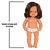 Miniland Educational Anatomically Correct 15" Baby Doll, Caucasian Girl, Brunette Image 2