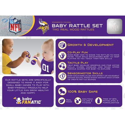 Minnesota Vikings - Baby Rattles 2-Pack Image 3