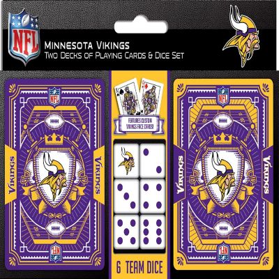 Minnesota Vikings NFL 2-Pack Playing cards &amp; Dice set Image 1