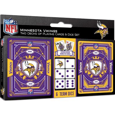 Minnesota Vikings NFL 2-Pack Playing cards &amp; Dice set Image 1