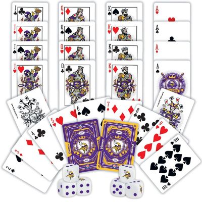 Minnesota Vikings NFL 2-Pack Playing cards & Dice set Image 2