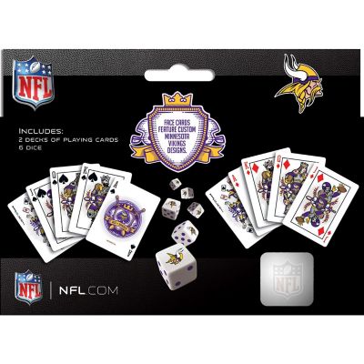 Minnesota Vikings NFL 2-Pack Playing cards &amp; Dice set Image 3