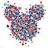 Minnie Mouse Heart Confetti Decals with Glitter Image 1