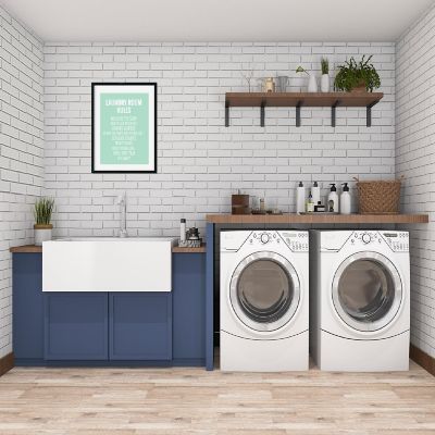 Mint Green Laundry Room Rules 8.5x11 Image 1